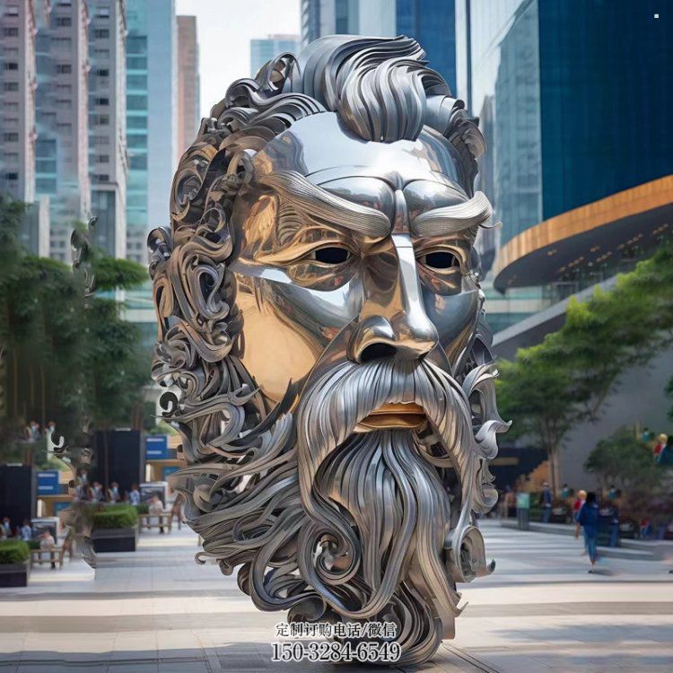 西方人雕塑制造商,城市雕塑,不锈钢人头像雕塑观赏型 西方人雕塑制造商,城市雕塑,不锈钢人头像雕塑观赏型