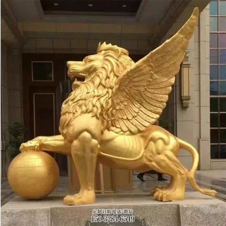 户外狮子雕塑通用,铸铜艺术,黄铜飞狮雕塑 户外狮子雕塑通用,铸铜艺术,黄铜飞狮雕塑