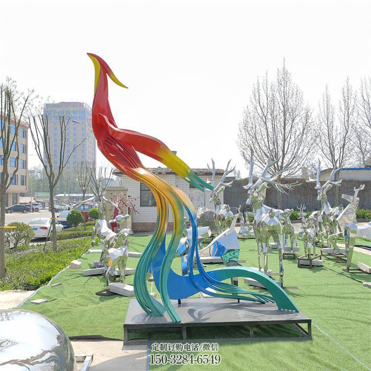 飞鸟雕塑厂家 庭院仿真雕塑 彩绘小品 飞鸟雕塑厂家 庭院仿真雕塑 彩绘小品