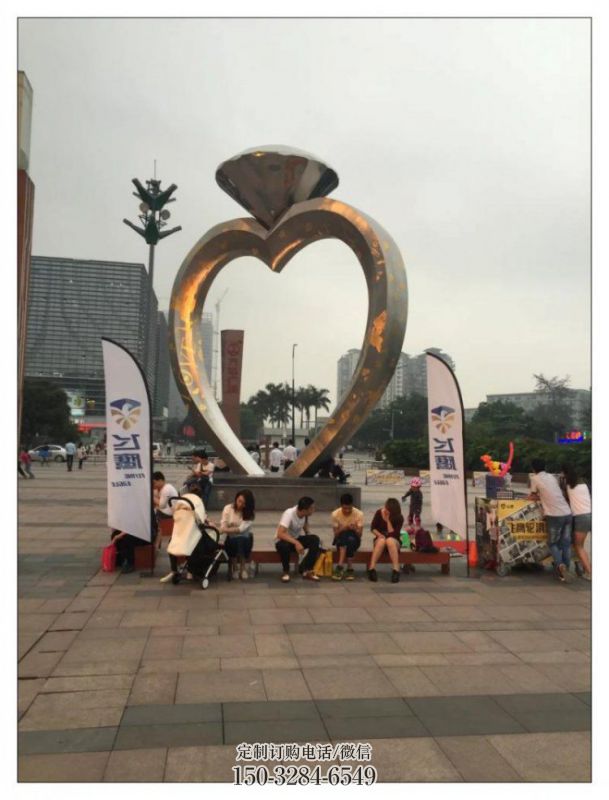 村口戒指雕塑 哑光景观摆件 公园雕塑 村口戒指雕塑 哑光景观摆件 公园雕塑
