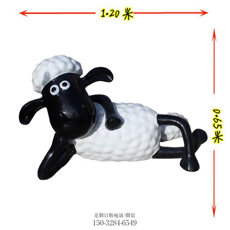 街道小羊雕塑,彩绘动物雕塑,动漫玻璃钢效果 街道小羊雕塑,彩绘动物雕塑,动漫玻璃钢效果