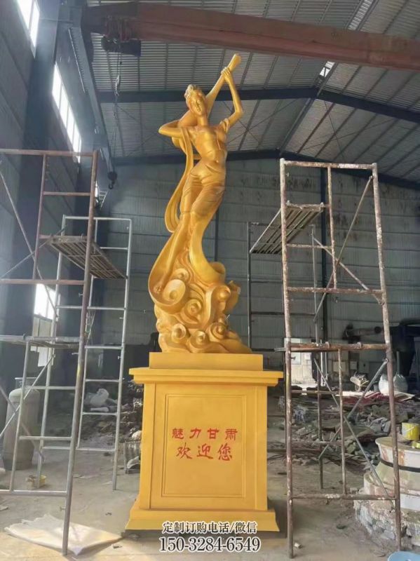 飞天雕塑,铸铜神话人物雕塑,纪念景观摆件 飞天雕塑,铸铜神话人物雕塑,纪念景观摆件