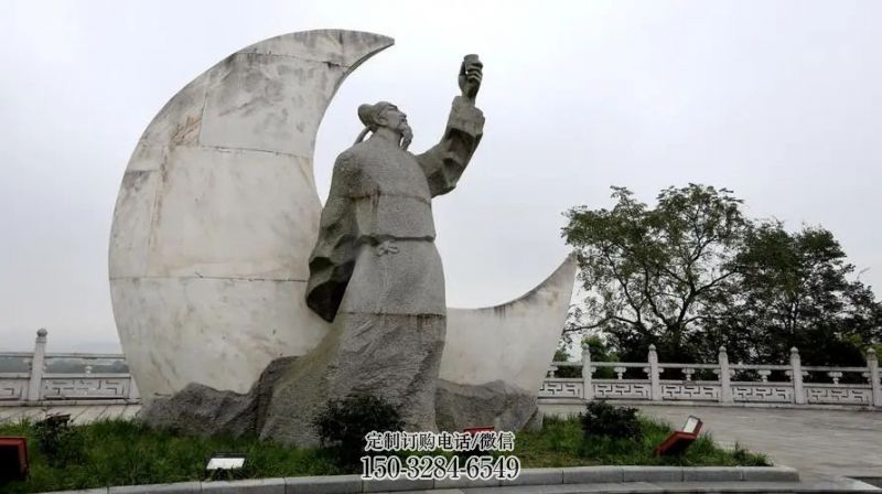 李白雕塑 铸铜人物雕塑 公园诗人雕塑 李白雕塑 铸铜人物雕塑 公园诗人雕塑